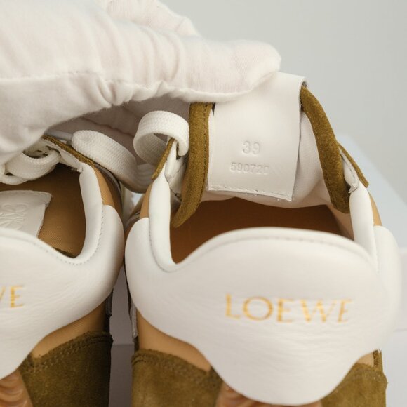 Loewe Flow Runner 2.0 Sneakers, Khaki/Tan/White, EU 39/US 9 - Picture 11 of 12